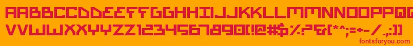 BionicTypeExpandedBold Font – Red Fonts on Orange Background