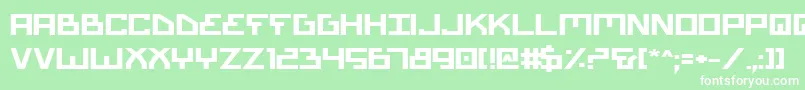 BionicTypeExpandedBold Font – White Fonts on Green Background