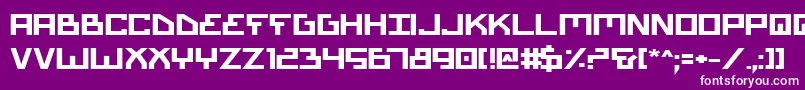 BionicTypeExpandedBold Font – White Fonts on Purple Background