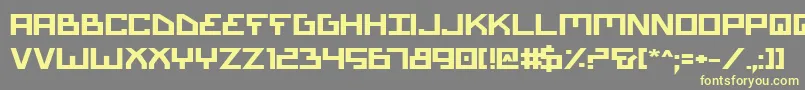 BionicTypeExpandedBold Font – Yellow Fonts on Gray Background