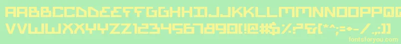 Шрифт BionicTypeExpandedBold – жёлтые шрифты на зелёном фоне