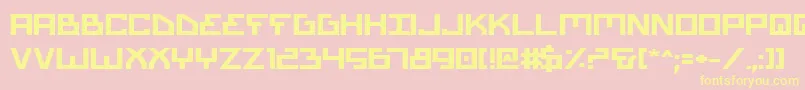 BionicTypeExpandedBold Font – Yellow Fonts on Pink Background