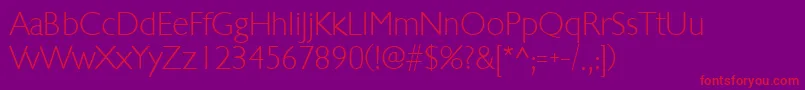 StewardsonRegular Font – Red Fonts on Purple Background