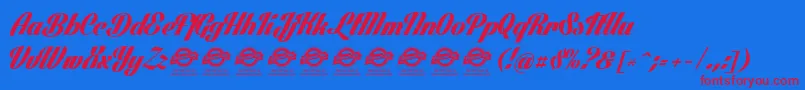 LighthousePersonalUse Font – Red Fonts on Blue Background