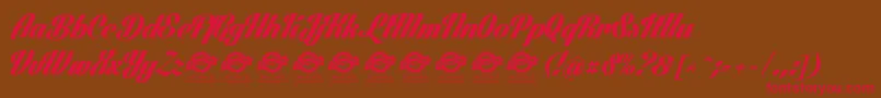 LighthousePersonalUse Font – Red Fonts on Brown Background