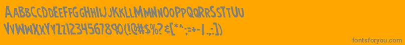 Шрифт Earthsmightiestleft – серые шрифты на оранжевом фоне