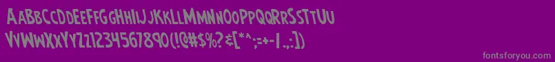 Earthsmightiestleft Font – Gray Fonts on Purple Background