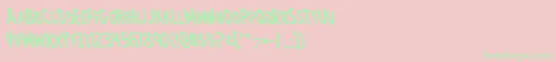 Earthsmightiestleft Font – Green Fonts on Pink Background