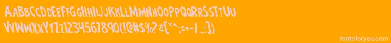 Earthsmightiestleft Font – Pink Fonts on Orange Background
