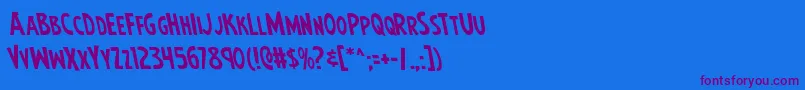 Шрифт Earthsmightiestleft – фиолетовые шрифты на синем фоне