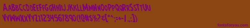 Шрифт Earthsmightiestleft – фиолетовые шрифты на коричневом фоне