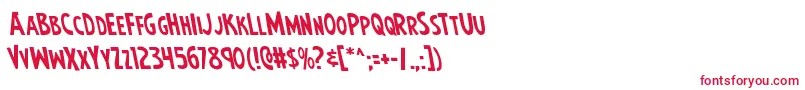 Earthsmightiestleft Font – Red Fonts on White Background