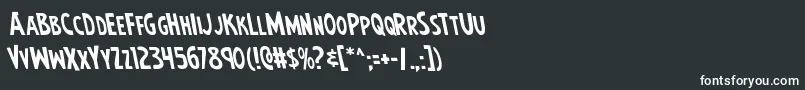 フォントEarthsmightiestleft – 白い文字