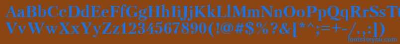 PetersburgBoldCyrillic Font – Blue Fonts on Brown Background