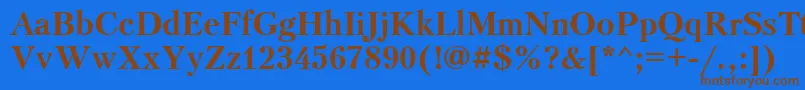 PetersburgBoldCyrillic Font – Brown Fonts on Blue Background