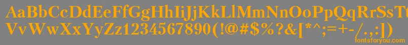 PetersburgBoldCyrillic-Schriftart – Orangefarbene Schriften auf grauem Hintergrund