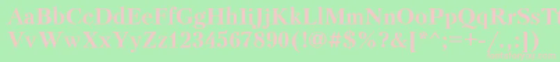 PetersburgBoldCyrillic Font – Pink Fonts on Green Background