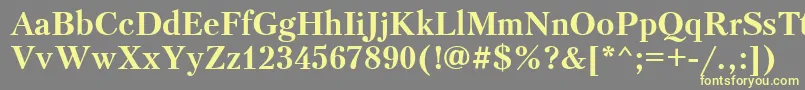 PetersburgBoldCyrillic Font – Yellow Fonts on Gray Background