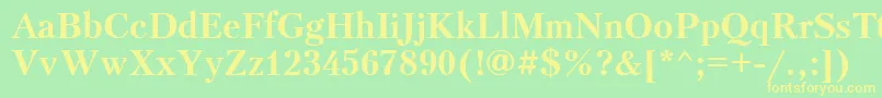 PetersburgBoldCyrillic Font – Yellow Fonts on Green Background