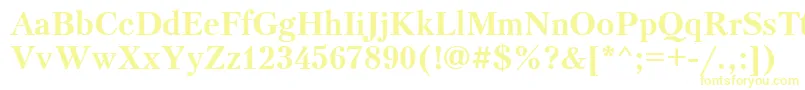 Czcionka PetersburgBoldCyrillic – żółte czcionki
