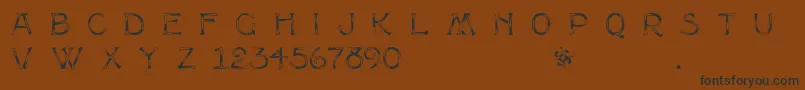 Multiform Font – Black Fonts on Brown Background