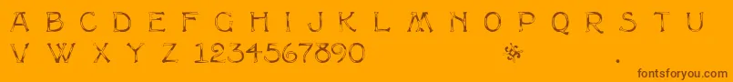 Multiform Font – Brown Fonts on Orange Background