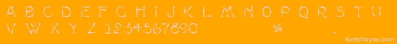 Multiform Font – Pink Fonts on Orange Background