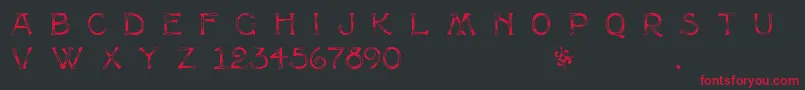 Multiform Font – Red Fonts on Black Background