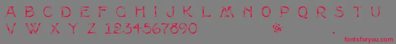 Multiform Font – Red Fonts on Gray Background