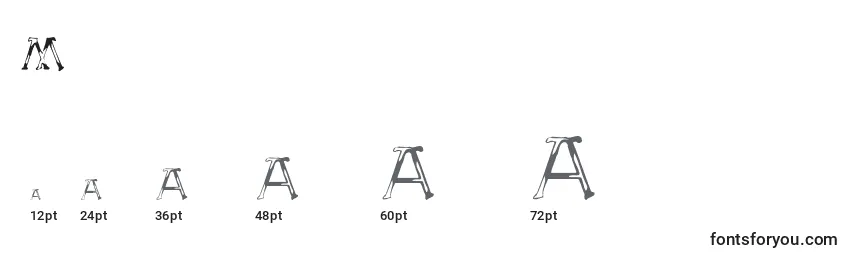 Размеры шрифта Multiform