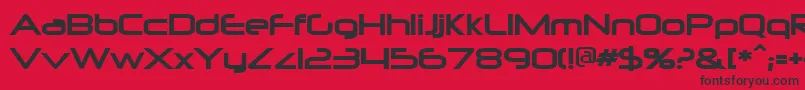 Neurpoli Font – Black Fonts on Red Background