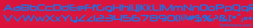 フォントNeurpoli – 赤い背景に青い文字