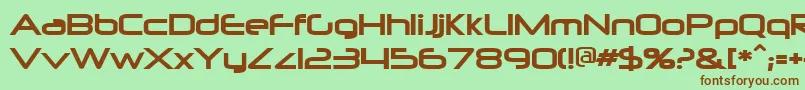 Шрифт Neurpoli – коричневые шрифты на зелёном фоне