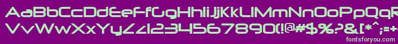 Neurpoli Font – Green Fonts on Purple Background