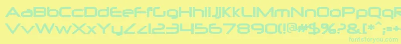 Neurpoli Font – Green Fonts on Yellow Background