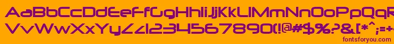 Шрифт Neurpoli – фиолетовые шрифты на оранжевом фоне