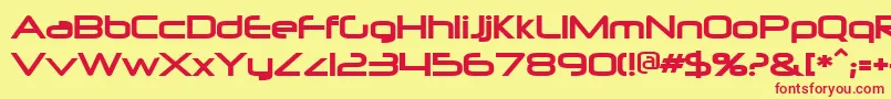 Neurpoli-fontti – punaiset fontit keltaisella taustalla