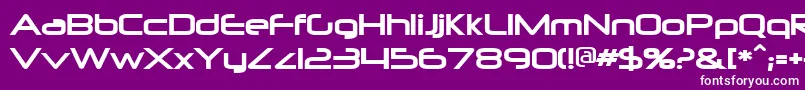 Шрифт Neurpoli – белые шрифты на фиолетовом фоне