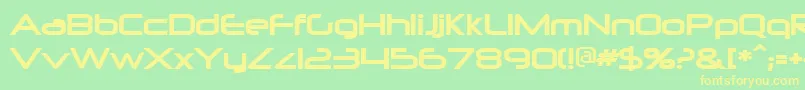 Neurpoli Font – Yellow Fonts on Green Background