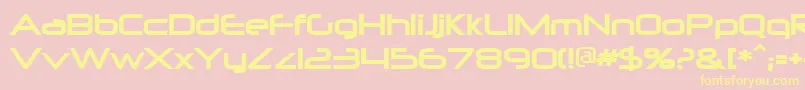 Neurpoli-Schriftart – Gelbe Schriften auf rosa Hintergrund