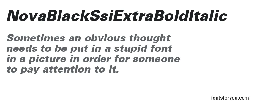 Review of the NovaBlackSsiExtraBoldItalic Font