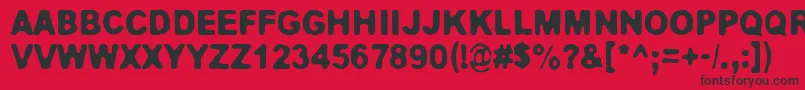 Jokioinen Font – Black Fonts on Red Background