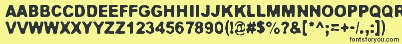 Jokioinen Font – Black Fonts on Yellow Background