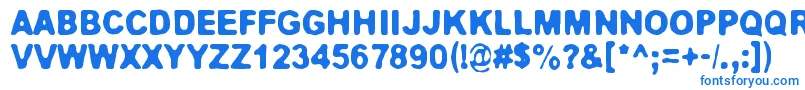 Jokioinen Font – Blue Fonts on White Background