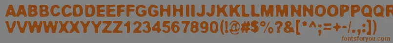 Jokioinen Font – Brown Fonts on Gray Background