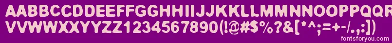 Jokioinen Font – Pink Fonts on Purple Background