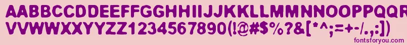 Jokioinen Font – Purple Fonts on Pink Background