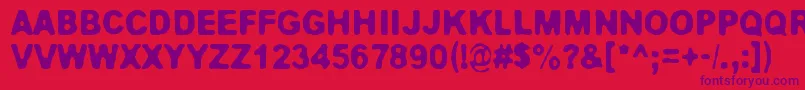 Jokioinen Font – Purple Fonts on Red Background