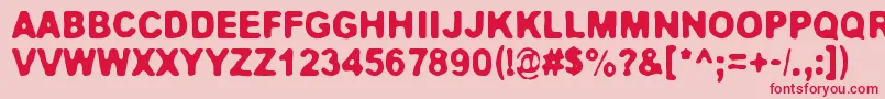Jokioinen Font – Red Fonts on Pink Background
