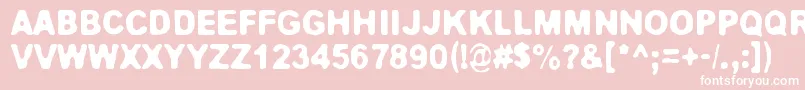 Jokioinen Font – White Fonts on Pink Background